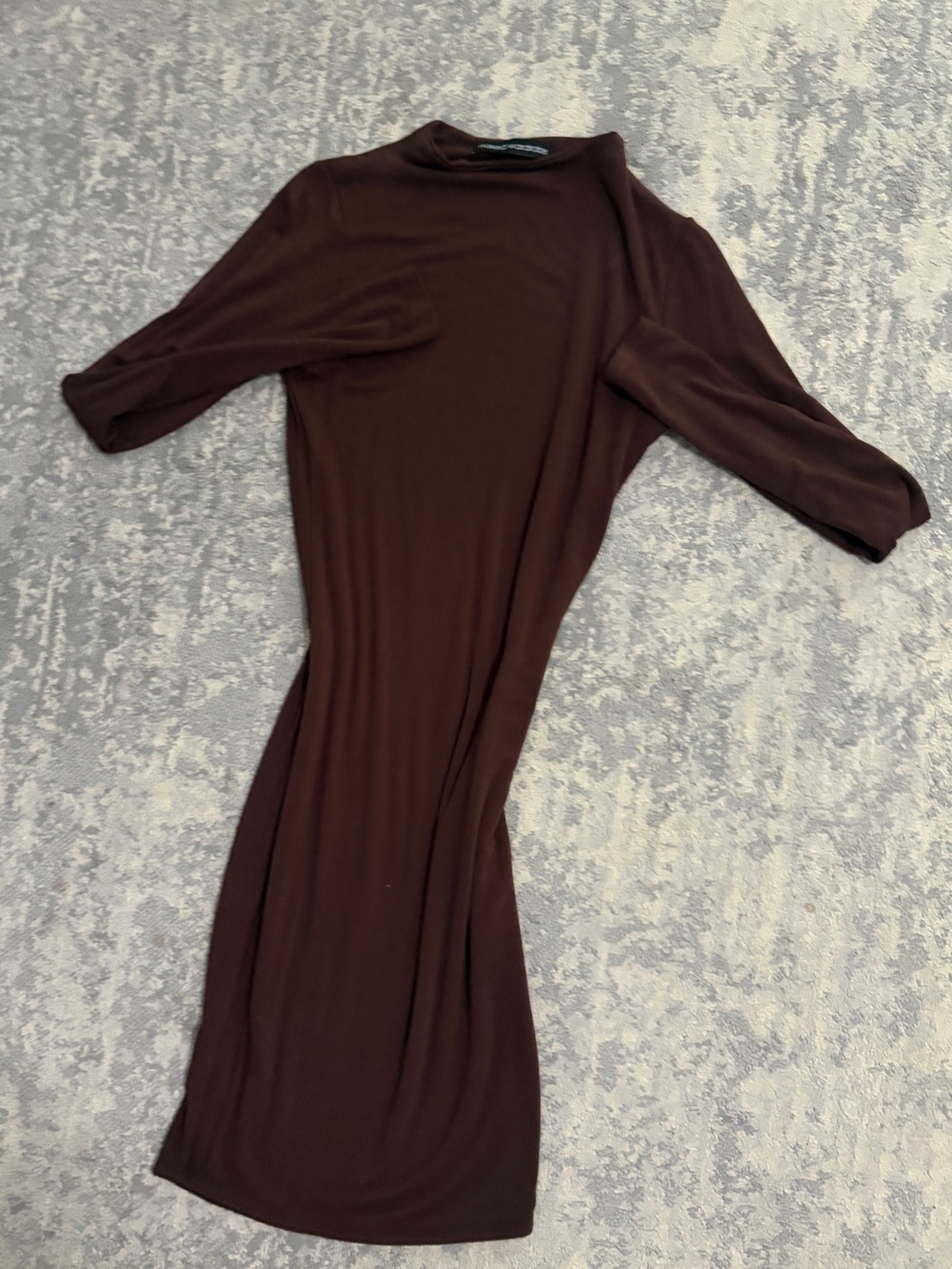 Naked Wardrobe Bodycon Brown Midi Dress